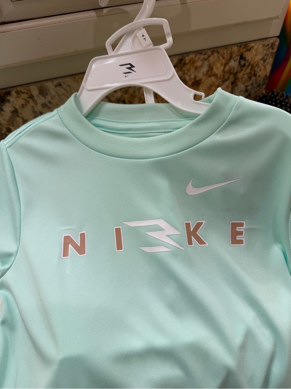 Nike Mint Green Short Sleeve Top & Athletic Shorts Set - Picture 4 of 5
